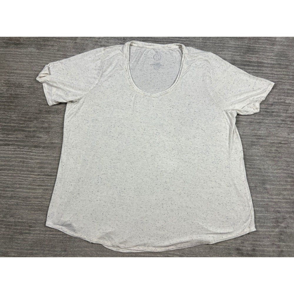 Universal Thread T-Shirt Womens 2X Grey Speckled‎ Scoop Neck Short Sleeve Casual